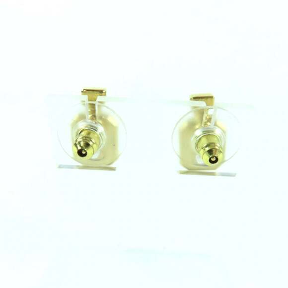 CHANEL Gold Logo Earrings